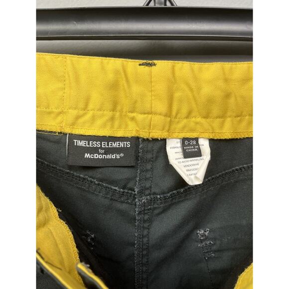 McDonalds Employee Work Uniform Black Pants Size 0/28 Timeless Elements - Picture 4 of 8